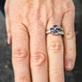 Stunning Tanzanite and Diameter crossover ring 14k Image 3