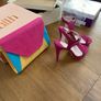 Brand new unworn bright pink high heel sandals UK6 Image 6