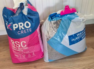 Rapid Setting Concrete and Washed Plastering Sand