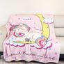 Magic Unicorn Blanket - Soft Flannel Fleece Blanket for Girls Kids, Microfiber Fleece Blanket for Couch, Bedroom, Travel (Rainbow, 150x200cm) Image 2
