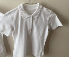 Lily & Dan white polo shirt (new) age 9-10
