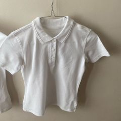 Lily & Dan white polo shirt (new) age 9-10