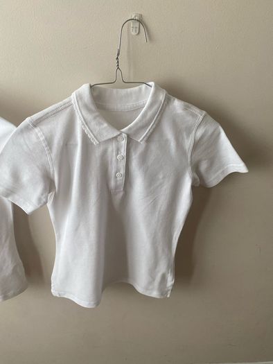 2 Lily & Dan white polo shirts (new) age 9-10