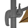 Outdoor Umbrella with Portable Base Taupe Image 7