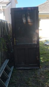 Hardwood Half Glazed Back Door