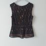 OASIS black lace peplum top Image 4