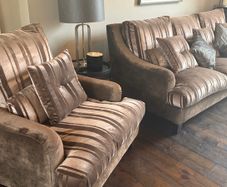 Beautiful Velvet Sofa and Chair as new condition