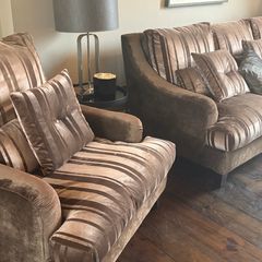 Beautiful Velvet Sofa and Chair as new condition