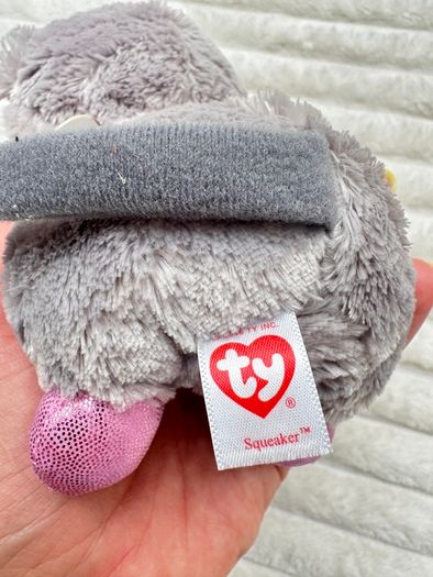 TY Beanie Boos Squeaker the mouse with cheese plush approx. 15cm Used Please see photos