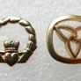 Vintage Vintage Claddagh Pin and Celtic Trinity Knot Gold-tone Pin Image 2