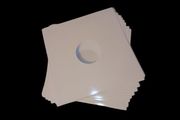 12" WHITE Replacement Vinyl Record Card Sleeve Covers With Diecut Hole - Best Quality(3mm Thick Spine) - PREMIUM 300GSM Thick