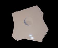 12" WHITE Replacement Vinyl Record Card Sleeve Covers With Diecut Hole - Best Quality(3mm Thick Spine) - PREMIUM 300GSM Thick