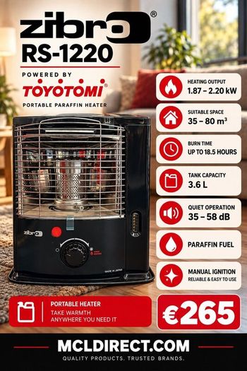 Heater Qlima Radiant Wick 2.7 Kw Rolf Paraffin