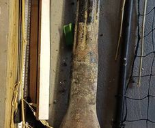 Antique cast iron street lamp post