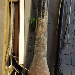 Antique cast iron street lamp post