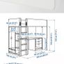 Girls high rise bed , inc wardrobe and desk Image 5