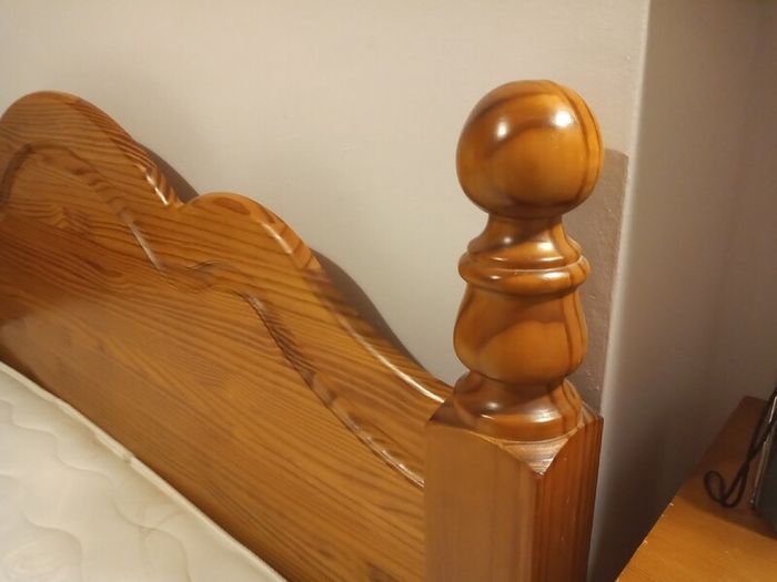 Solid Pine Double Bed Frame 140x190cm