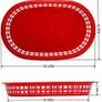 40 Pack 27 x 18 x 3.5 cm Fast Food Baskets, Red Plastic Baskets for Hot Dogs, Burgers, Sandwiches and Fries, Dishwasher safe and Microwavable Image 2