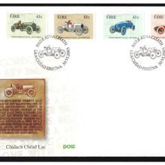 2003 Ireland Centenary of Gordon Bennett Race (Napier, Mercedes, Mors, Winton) Self Adhesive Commemorative Stamps An Post First Day Cover (FDC)