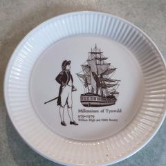 Vintage Wedgwood Millennium Of Tynwald 6" Myles Standish & William Bligh Plate