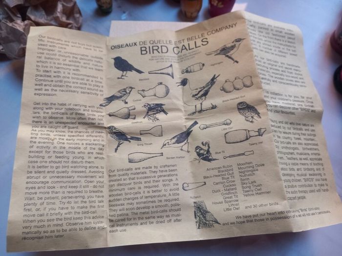 4 bird whistles, lovely gift, as new, D18 post 8e