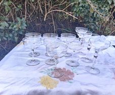 Collection of Victorian Hand Blown Champagne Saucers