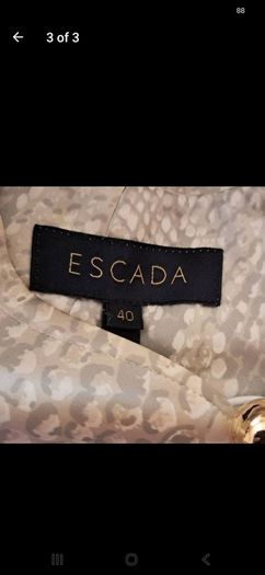 ESCADA Satin Snakeprint Shift Dress
