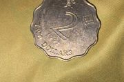 Hong Kong 2 Dollars Coin - Scalloped Edge Orchid Design