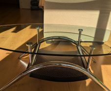 Glass coffee table