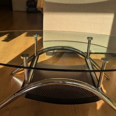 Glass coffee table