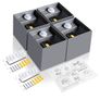 Designer 4 pack LED Outdoor Wall Lights, LEDMO, Motion Sensor,  Led IP65 Waterproof outdoor wall light with adjustable beam 6000K - Light Grey Image 7