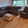 L shaped couch and foot stool Image 2
