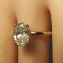 Bargain 14ct Yellow Gold Oval Brilliant Lab Grown 2ct Diamond Solitaire Ring Image 5