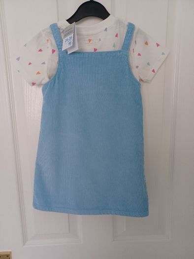Girls Lilo & Stitch Pinafore and T-shirt Age 2-3