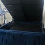 Double bed ith storage plush blue/mattress included bought at xmas too big for room Image 9