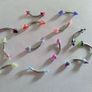Dice Barbell Eyebrow Bars - 2 for 1 Euro Image 3