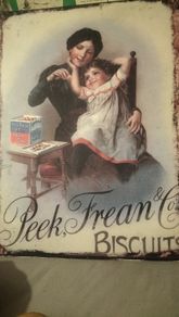 vintage style biscuit sign