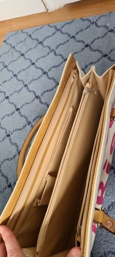 Cream, Pink and Tan Paris Bag