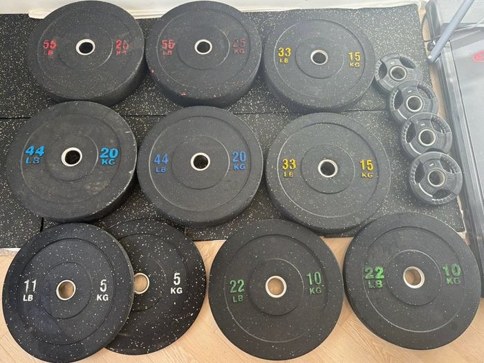 Plates Olympic Rubber Bumper Plates 160kg