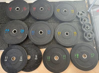 Plates Olympic Rubber Bumper Plates 160kg