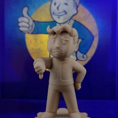 3D Printed Vault Dweller Thumbs Down Pose Figurine