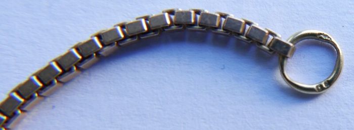 Vintage Square Box Link 9ct Rose Gold 375 Necklace L-17" - 7,27g