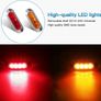 5pcs Ultra-Bright 4-LED Side Marker Lights with Chrome Bezel, 12V-24V Image 4