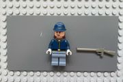 Lego the Lone Ranger tlr021 Cavalry Soldier minifigure- Backpack, Brown Eyebrows, Lopsided Open Mouth Smile, Stubble