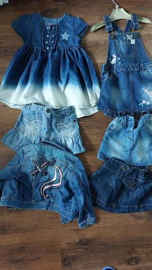 Baby girl clothes, denim, jacket, dress,  skirt,  dungarees,Next, Zara,H&M