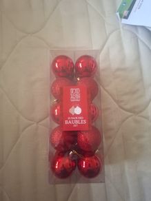 Red Christmas Baubles