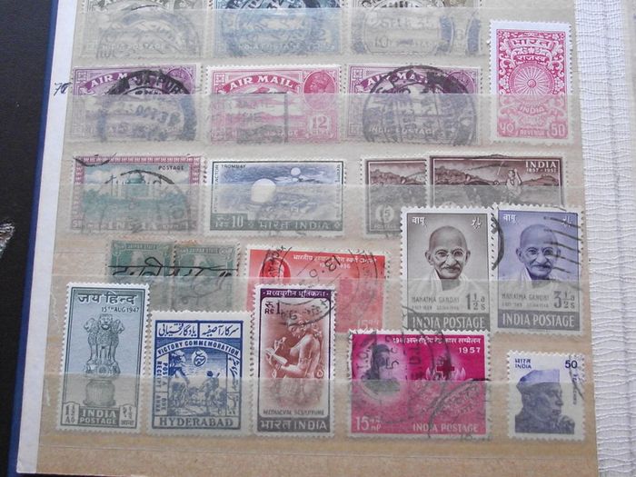 A nice collection of Stamps from India, presented in the album #7