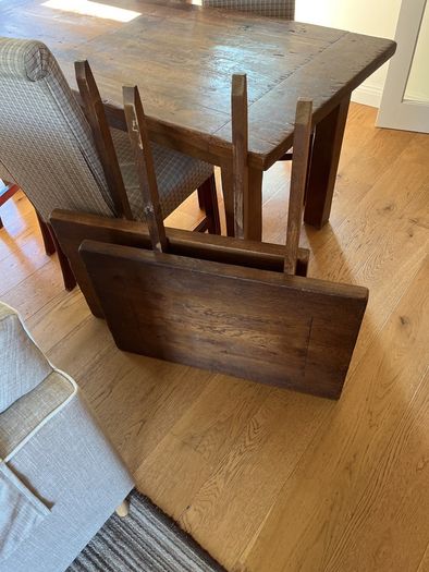 french oak dining table and chairs
