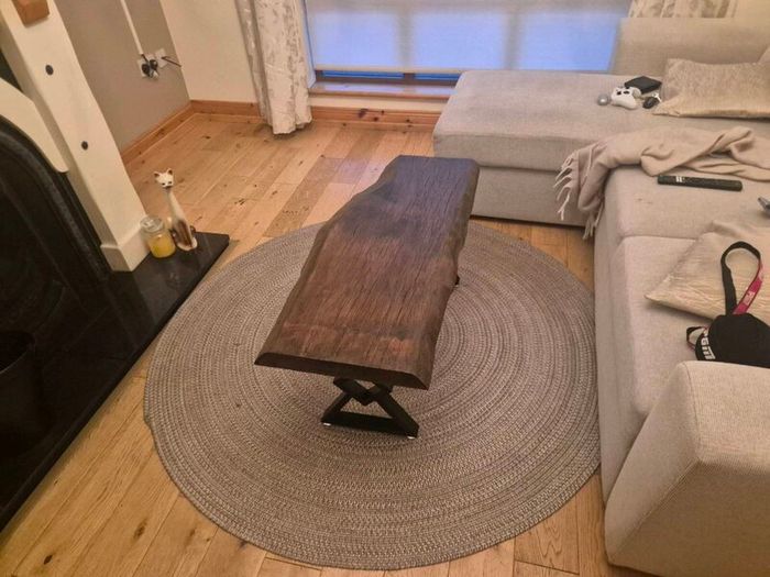 Handmade Live Edge Oak Coffee Table