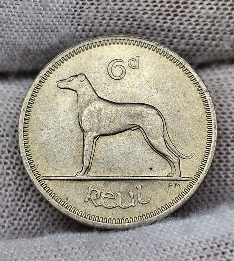 Ireland 1967 6d Sixpence Beautiful Uncirculated Lustrous!